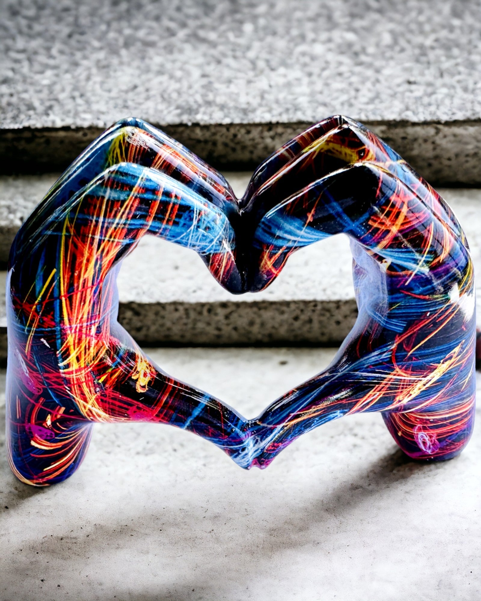 Калейдоскоп Серце – Ручна Прикраса з Смоли з Можливістю Гравіювання