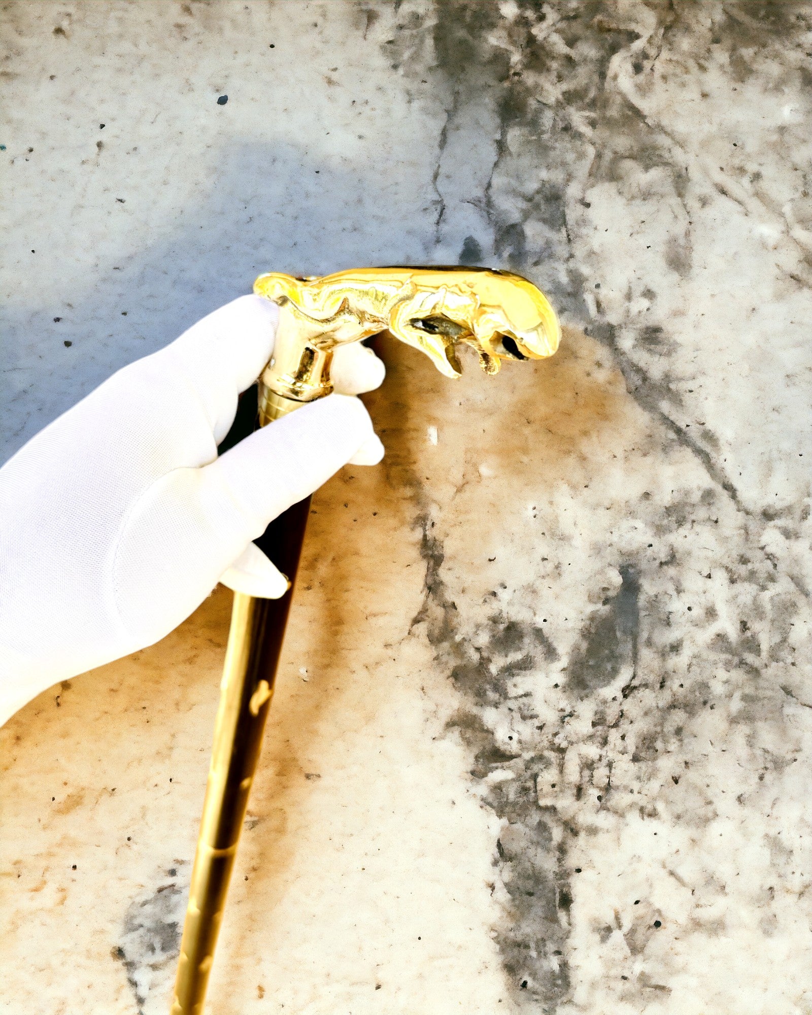 Laska procházková "Jaguar Elegance" z mangového dřeva - možnost personalizace gravírováním