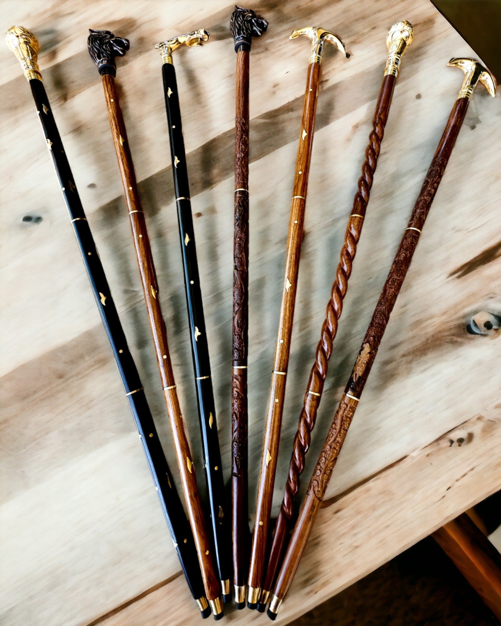 Laska procházková "Jaguar Elegance" z mangového dřeva - možnost personalizace gravírováním