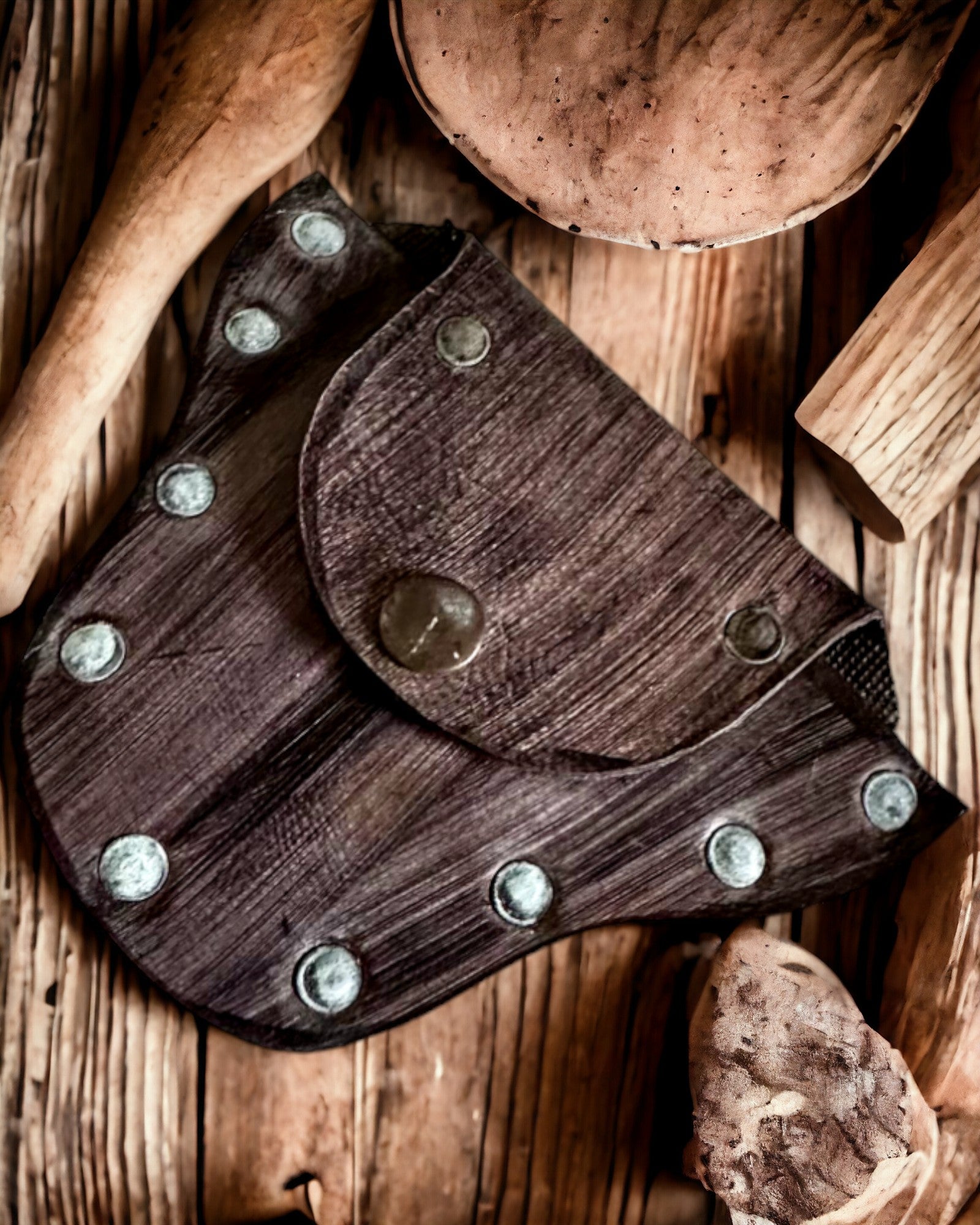 Skrytka Lesního Skřítka – Ručně Vyrobená Malá Kožená Sakiewka