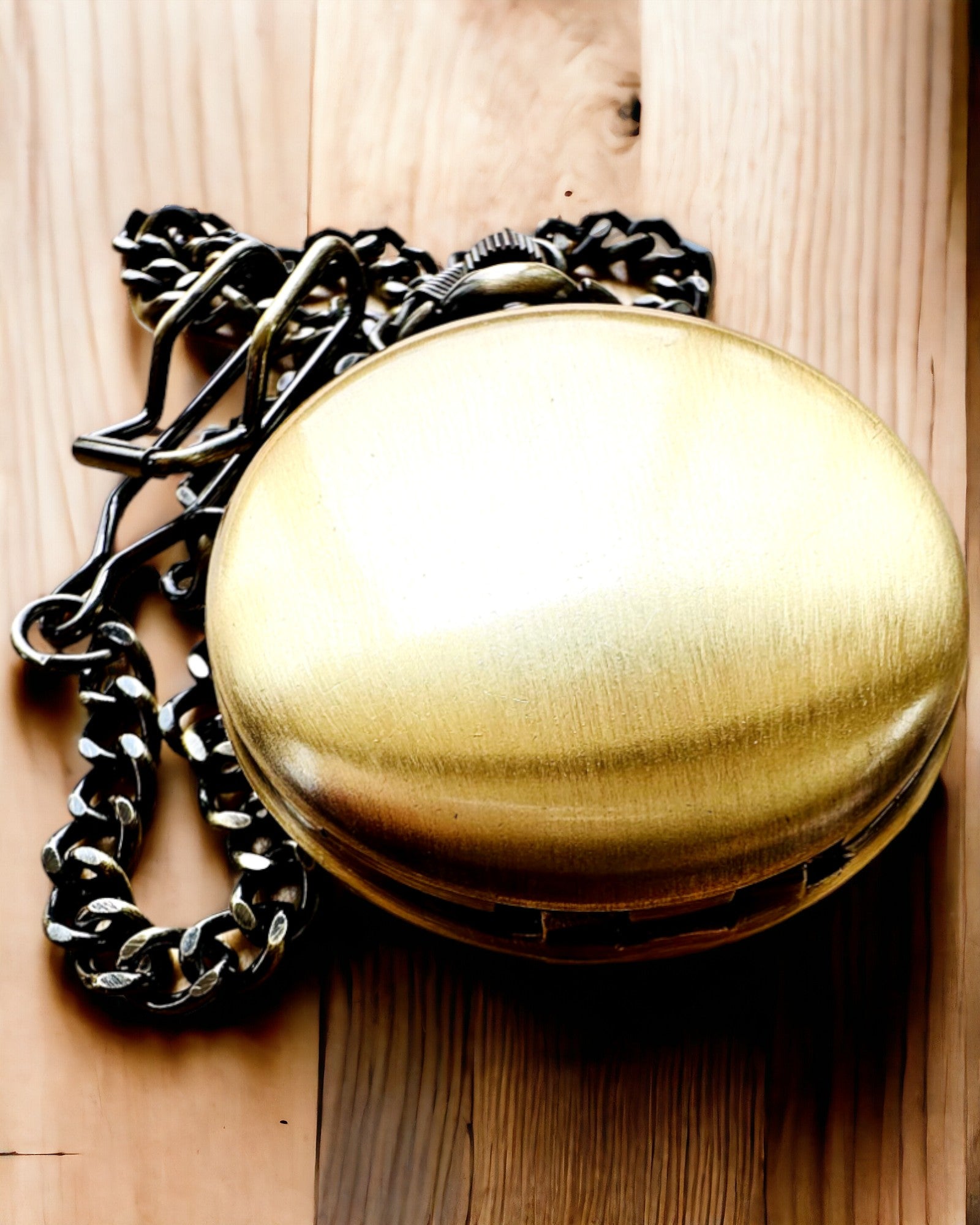 Classic pocket watch "Vintage Elegance", gold color, customizable with engraving