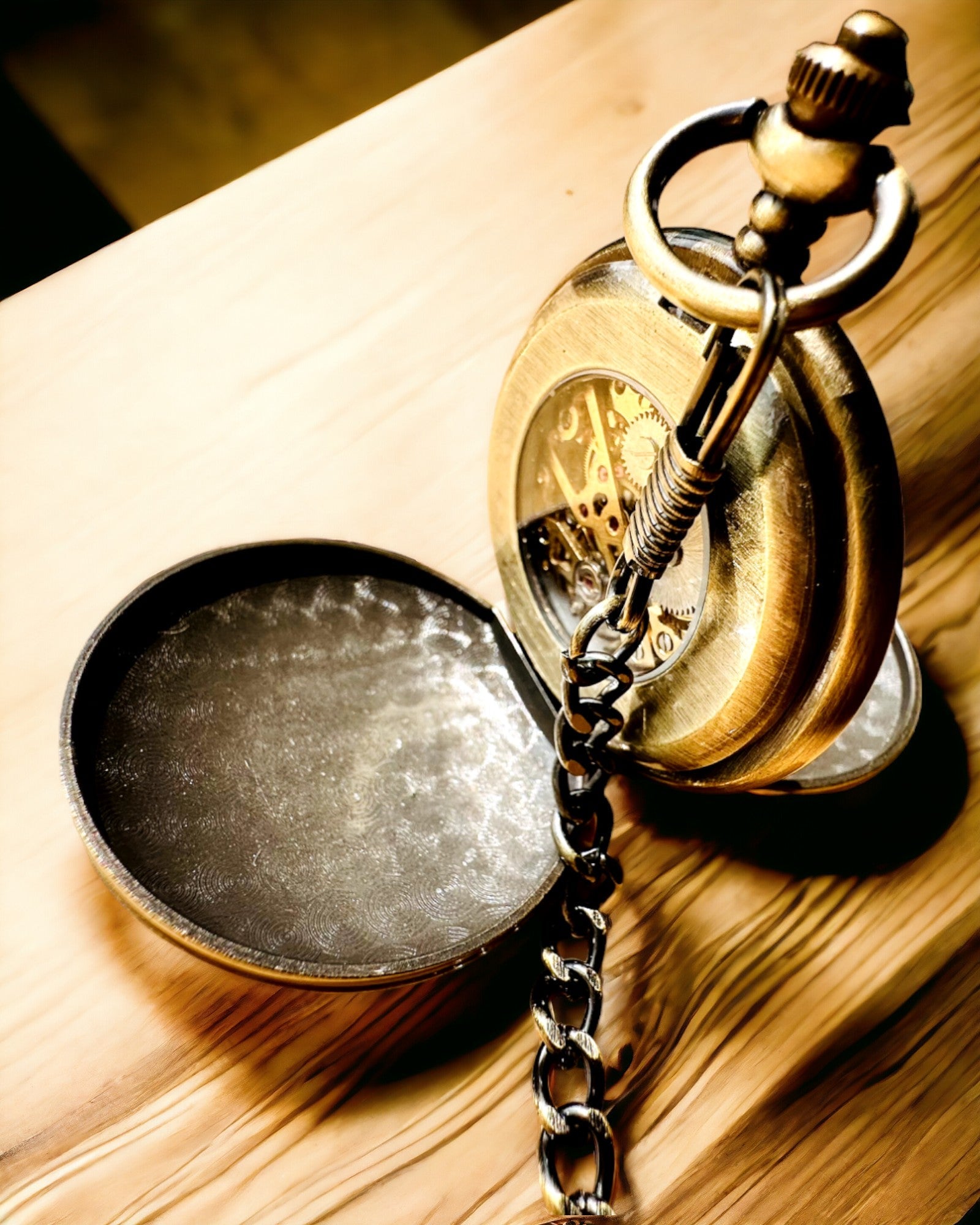 Classic pocket watch "Vintage Elegance", gold color, customizable with engraving