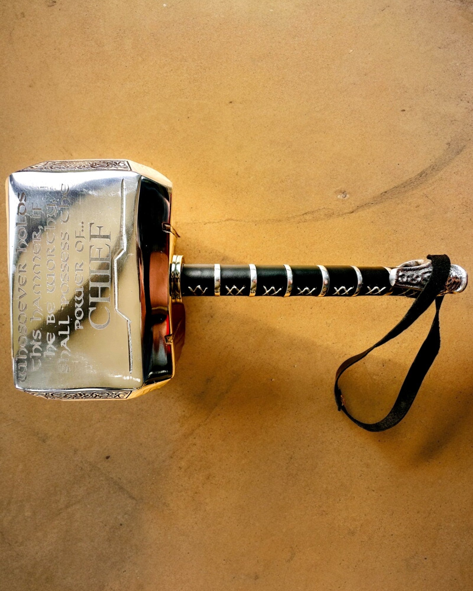 Młot Thora "Chief" - Ciocan Meșteșugăresc Realizat Manual, personalizare cu gravură pentru cadou