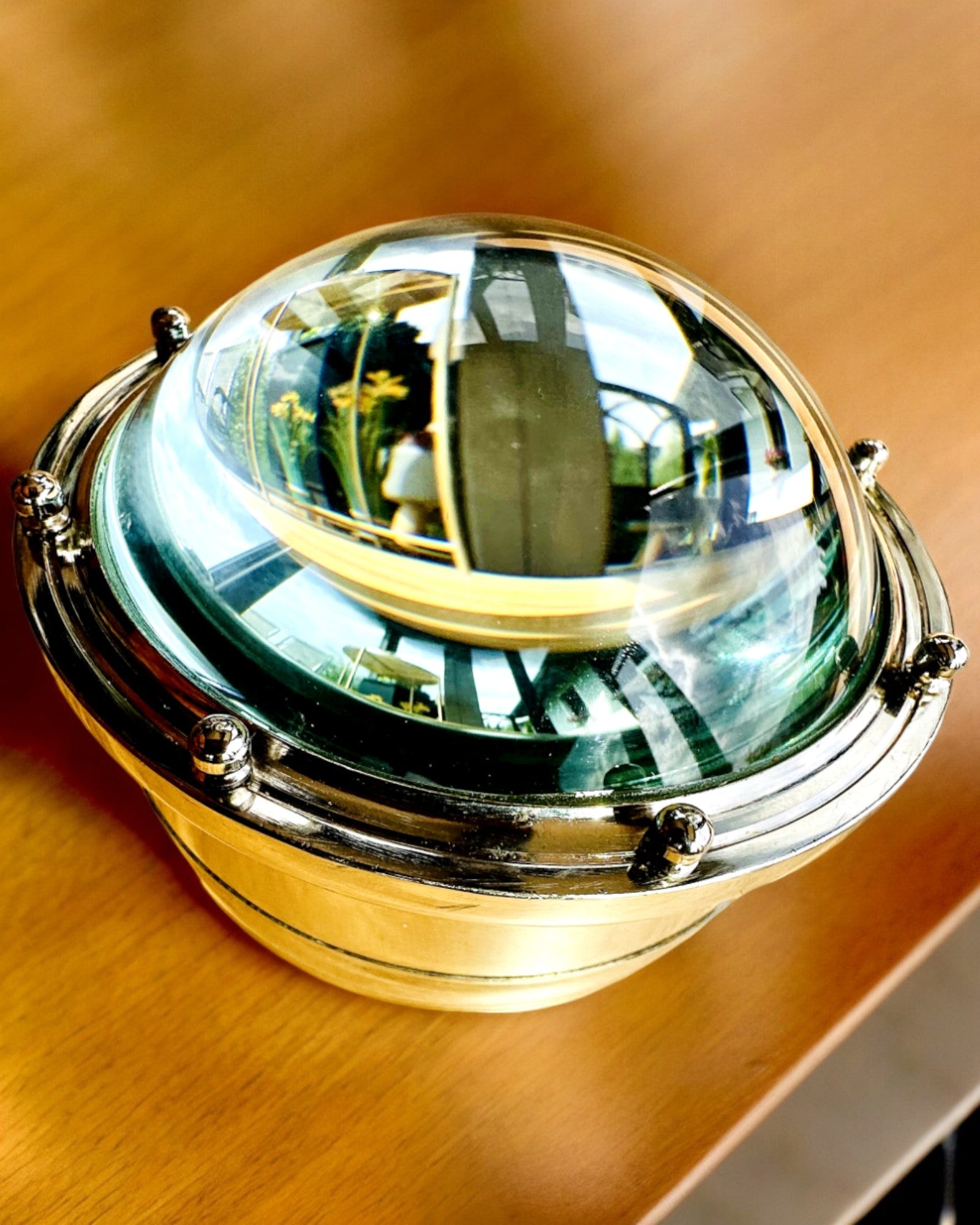 Bailey Compass Clock - Elegant Clock with Compass Motif with Engraving Option