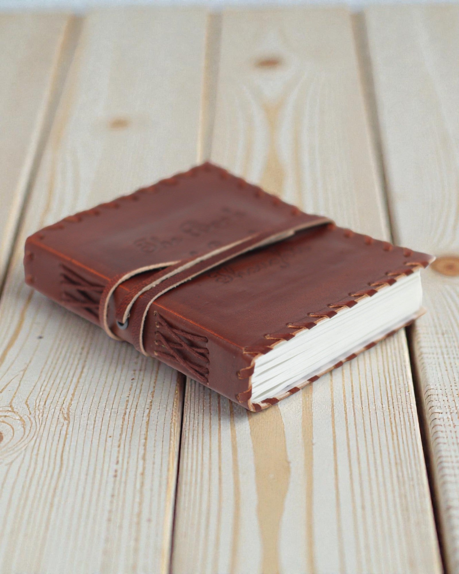 Шкіряний записник «Записи думок» з обгорткою (38,1x25,4 cm)