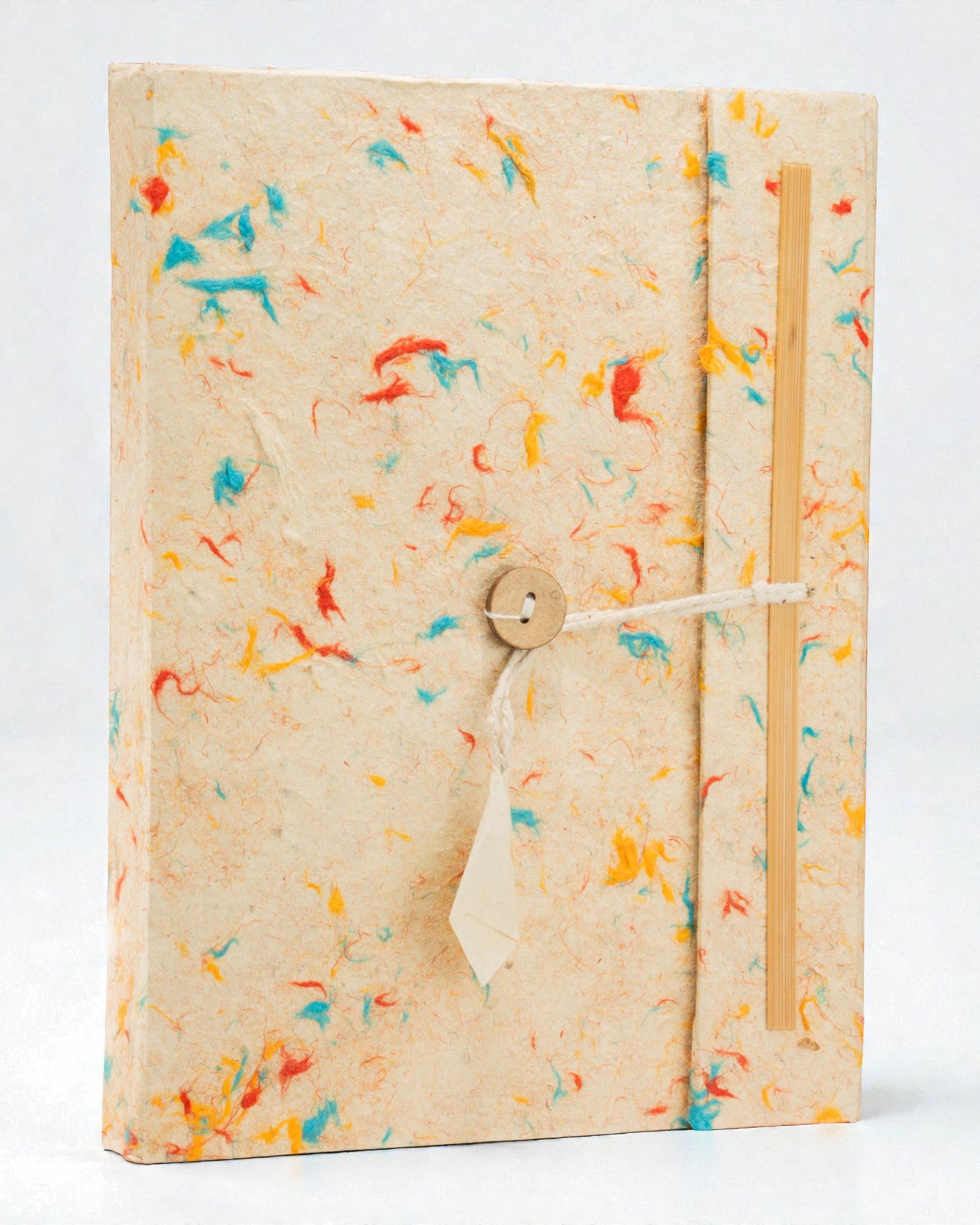 Lrg Lokta різнокольоровий бавовняний блокнот (21x15cm) — 45 аркушів — із закладкою