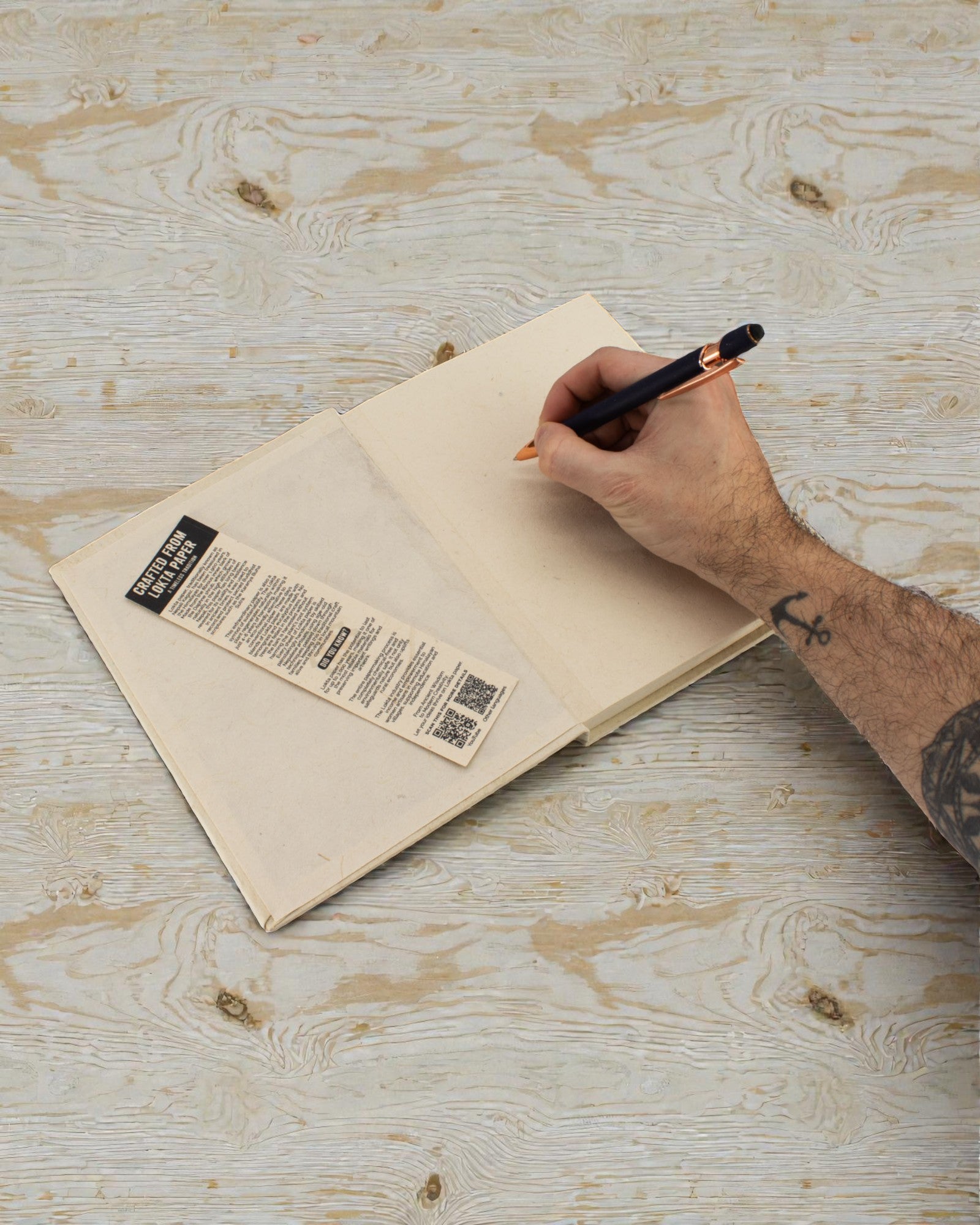 Lrg Lokta Нотатник «Натхнення» (21x15 см) - 45 аркушів - Запиши це - у комплекті закладка