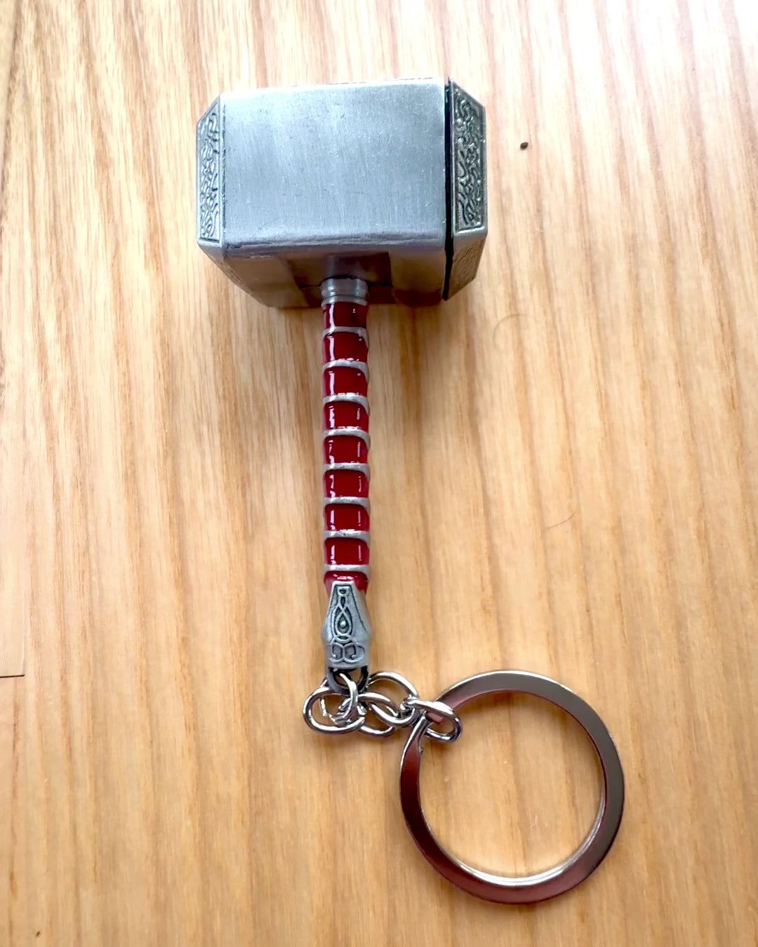 Thor's Hammer - Power Keychain, customizable with engraving for a gift