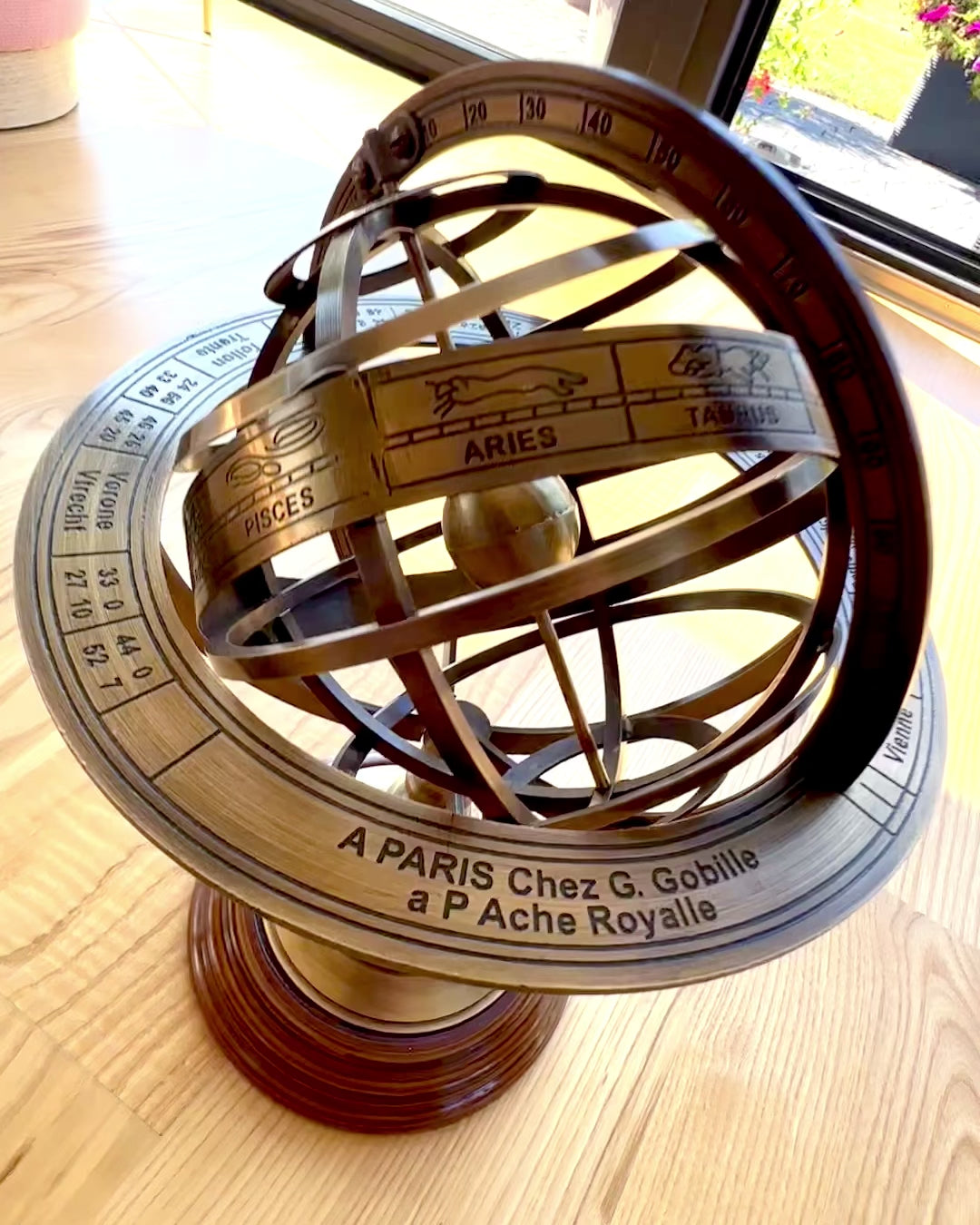 Astrolabium Artis 2 - 30 cm výška, Ručně Vyrobené s Možností Gravírování, dekorace do kanceláře, premium