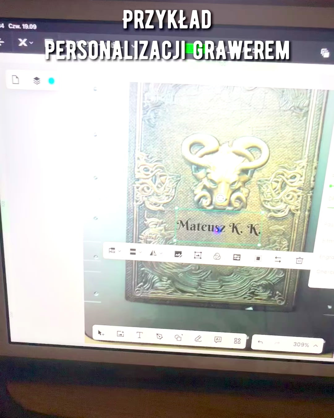 Magický Notes, zápisník "Boski Byk" - Elegantní a Výjimečná Papírnictví, personalizace gravírováním