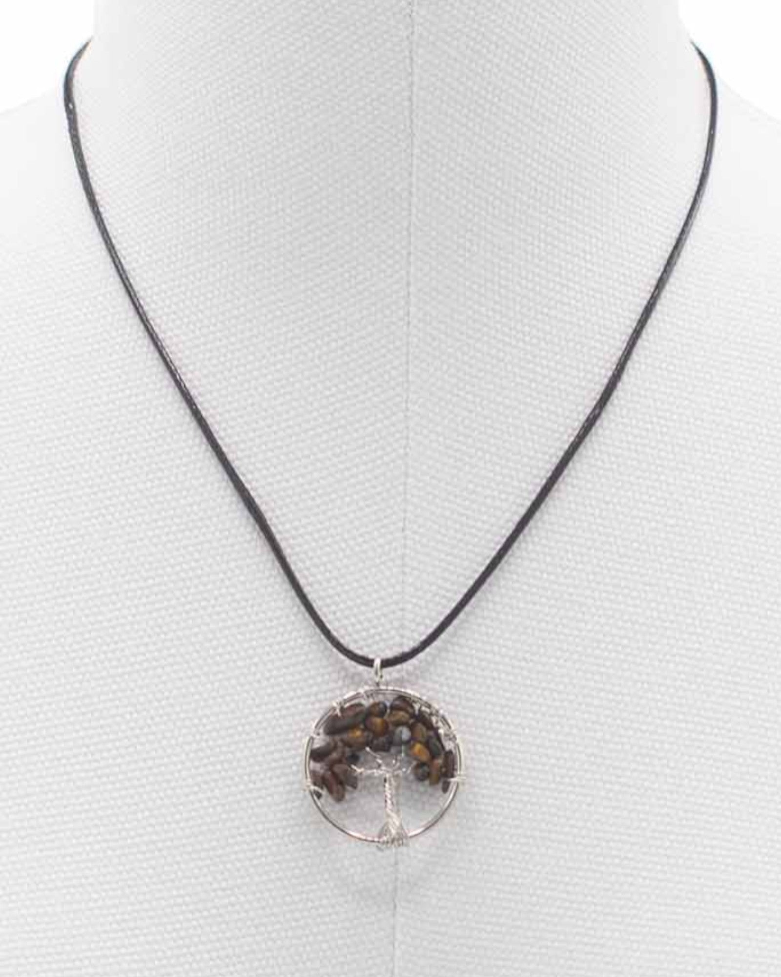 Náhrdelník Strom života Ochrana a sebedůvěra – Tygří oko