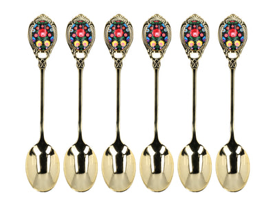 Kujawskie 24K Gold-Plated Spoons, Black
