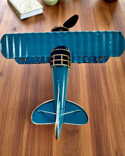 Металева модель літака Blue Baron – ретро, на подарунок, з опцією гравіювання