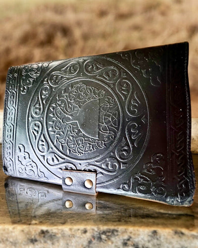 Преміум Щоденник, Античний візерунок, Шкіряний Нотатник "Магічна Хроніка" 200 сторінок, 2 варіанти на вибір, персоналізація гравіюванням