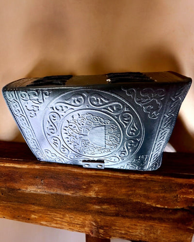 Преміум Щоденник, Античний візерунок, Шкіряний Нотатник "Магічна Хроніка" 200 сторінок, 2 варіанти на вибір, персоналізація гравіюванням