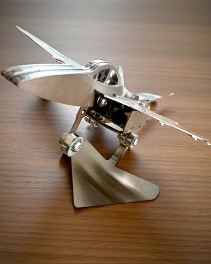 Model Metalic de Avion de Vânătoare „SkyRaptor” – oțel inoxidabil, gravură personalizată pentru cadou