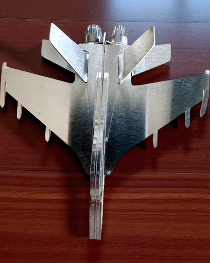 Model Metalic de Avion de Vânătoare „SkyRaptor” – oțel inoxidabil, gravură personalizată pentru cadou
