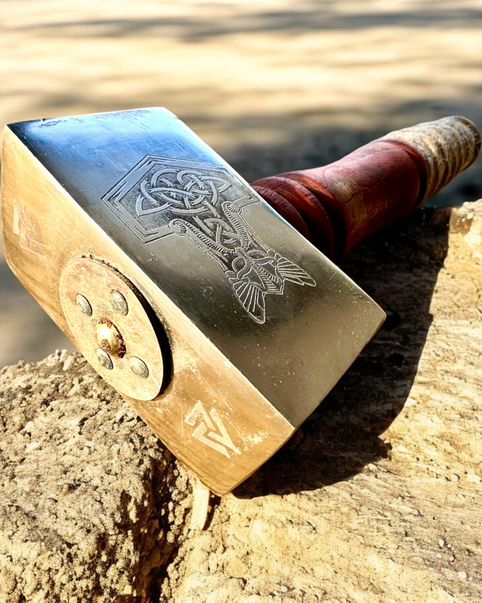 Młot Mjölnir Skaldów – 33 cm, Ručně Kovaný Mlat Vikingů s Možností Gravírování