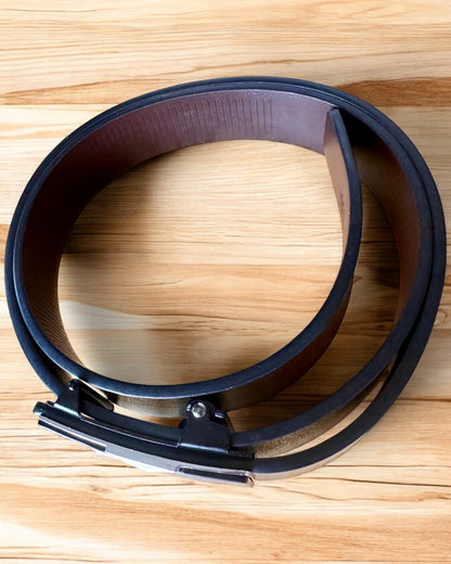 Men's Black Belt with Automatic Buckle Cabor Kunkel, personalization with engraving available for gift