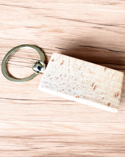 Wooden Keychain with Custom Engraving – Perfect for a Gift