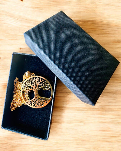 Náhrdelník "Strom života" z nerezové oceli - personalizace gravírováním, 2 barevné varianty