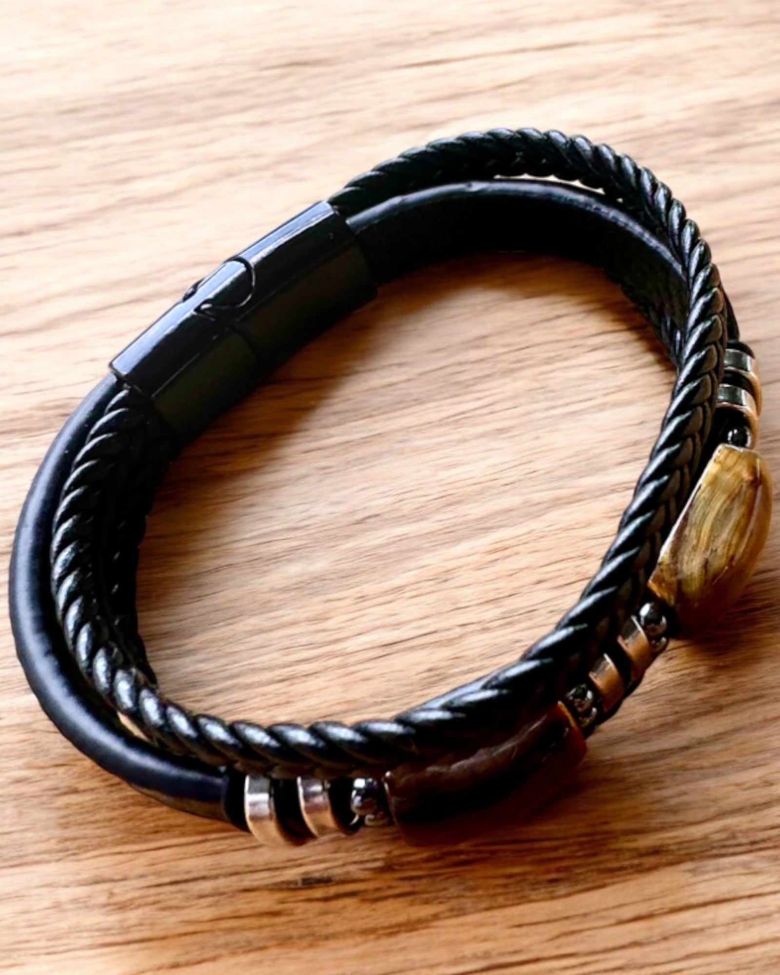 "Tiger's Eye" Bracelet with Personalization Option for Gift