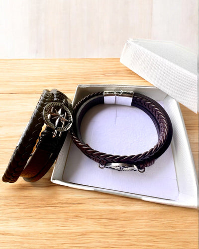 Brățară "Compass Adventure" - posibilitate de personalizare cu gravură pentru cadou, 2 variante de culoare disponibile