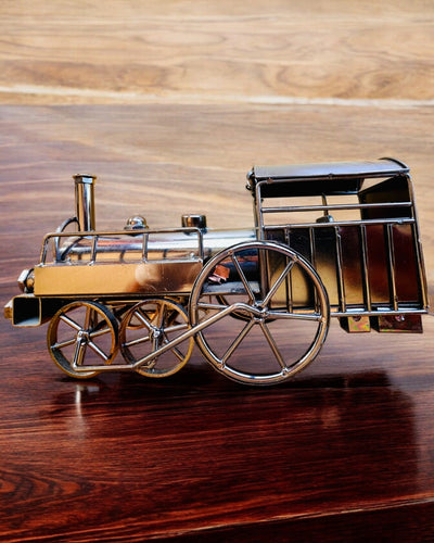 Lokomotiva ze železa „Retro Express“ – dekorace, model, ručně vyrobená s možností gravírování jako dárek
