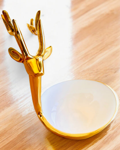 Elegant Bowl "Horned Beauty" – Handcrafted from India, Customization with Engraving