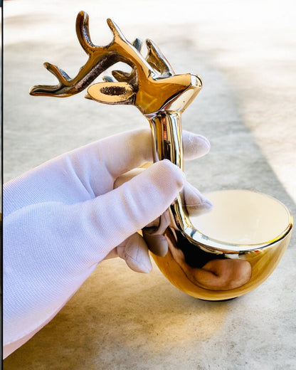 Elegant Bowl "Horned Beauty" – Handcrafted from India, Customization with Engraving