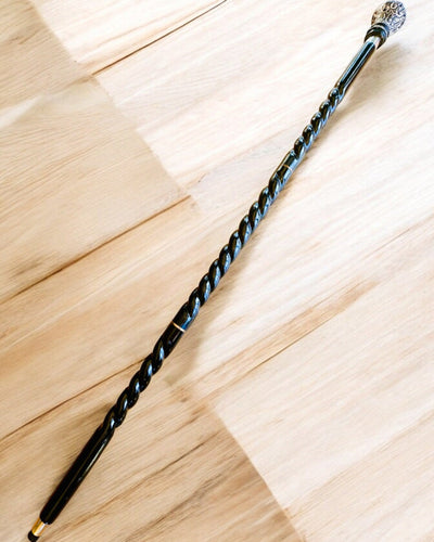 Baston de plimbare "Bastonul Majestății" din lemn, lucrat manual, posibilitate de gravare, 2 variante disponibile