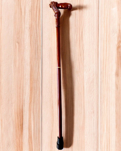 Walking Cane 'King of the Jungle', wooden, customizable with engraving