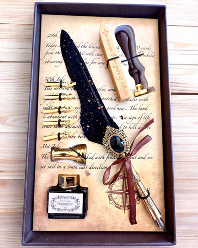 Каліграфічний набір "Елегантність на практиці" з опцією гравіювання, на подарунок. 2 варіанти кольорів на вибір