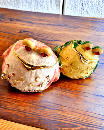 Cutie decorativă elegantă „Żabi Skarb” pentru cadou personalizat, cu opțiune de gravare