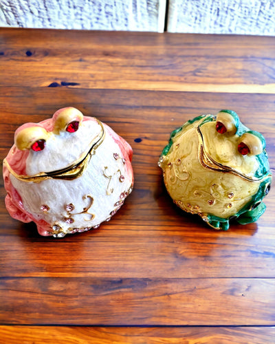 Cutie decorativă elegantă „Żabi Skarb” pentru cadou personalizat, cu opțiune de gravare