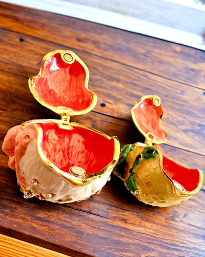 Cutie decorativă elegantă „Żabi Skarb” pentru cadou personalizat, cu opțiune de gravare