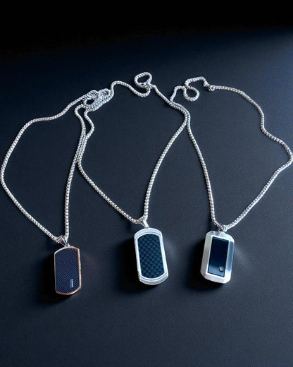 Men's Necklace Dog Tag "SteelVision" – stainless steel, 15 variants, personalization with engraving