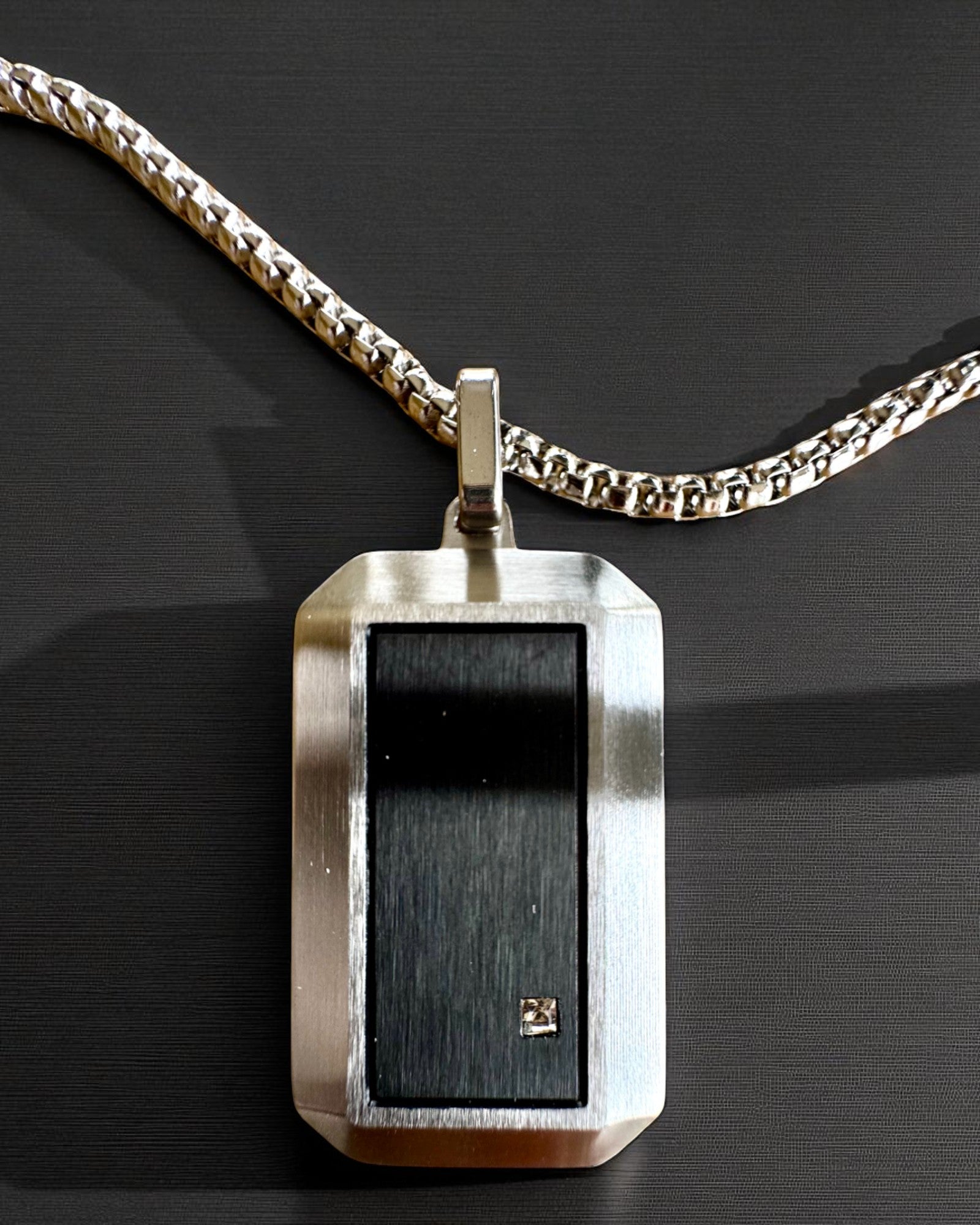 Men's Necklace Dog Tag "SteelVision" – stainless steel, 15 variants, personalization with engraving