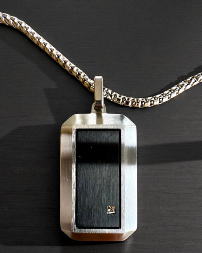 Men's Necklace Dog Tag "SteelVision" – stainless steel, 15 variants, personalization with engraving