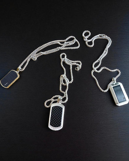 Men's Necklace Dog Tag "SteelVision" – stainless steel, 15 variants, personalization with engraving