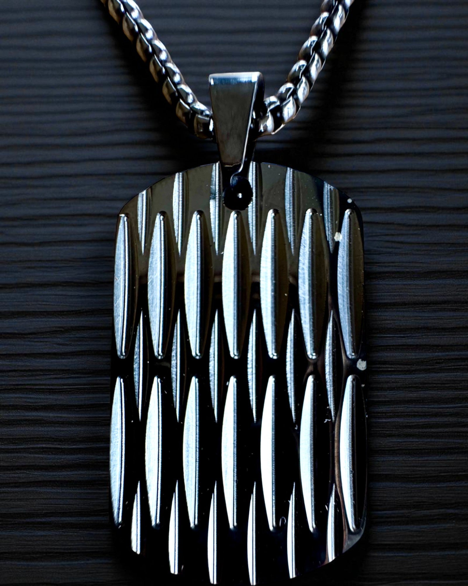 Men's Necklace Dog Tag "SteelVision" – stainless steel, 15 variants, personalization with engraving