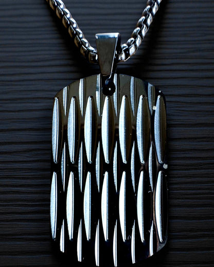 Men's Necklace Dog Tag "SteelVision" – stainless steel, 15 variants, personalization with engraving
