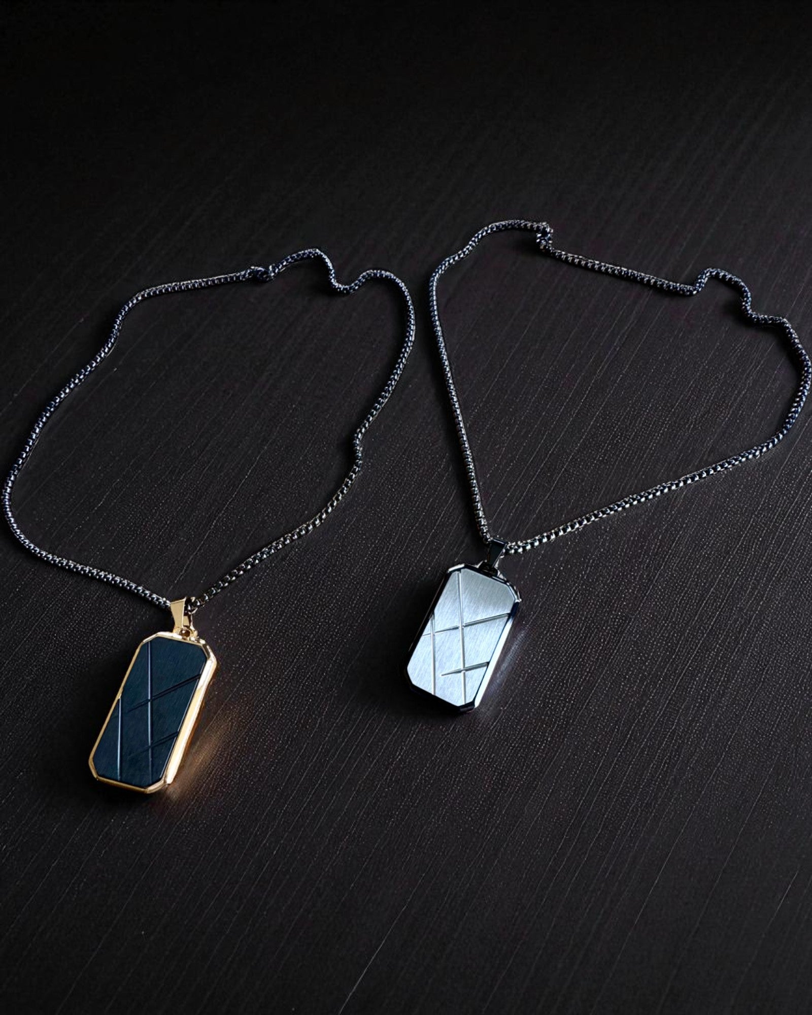 Men's Necklace Dog Tag "SteelVision" – stainless steel, 15 variants, personalization with engraving