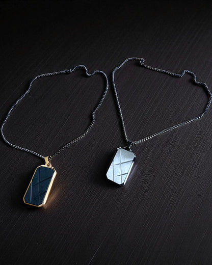 Men's Necklace Dog Tag "SteelVision" – stainless steel, 15 variants, personalization with engraving