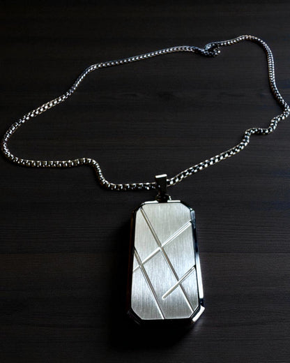 Men's Necklace Dog Tag "SteelVision" – stainless steel, 15 variants, personalization with engraving