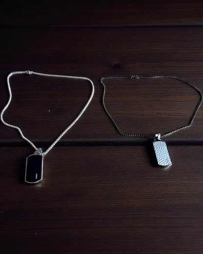 Men's Necklace Dog Tag "SteelVision" – stainless steel, 15 variants, personalization with engraving