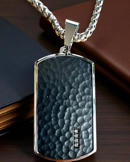 Men's Necklace Dog Tag "SteelVision" – stainless steel, 15 variants, personalization with engraving
