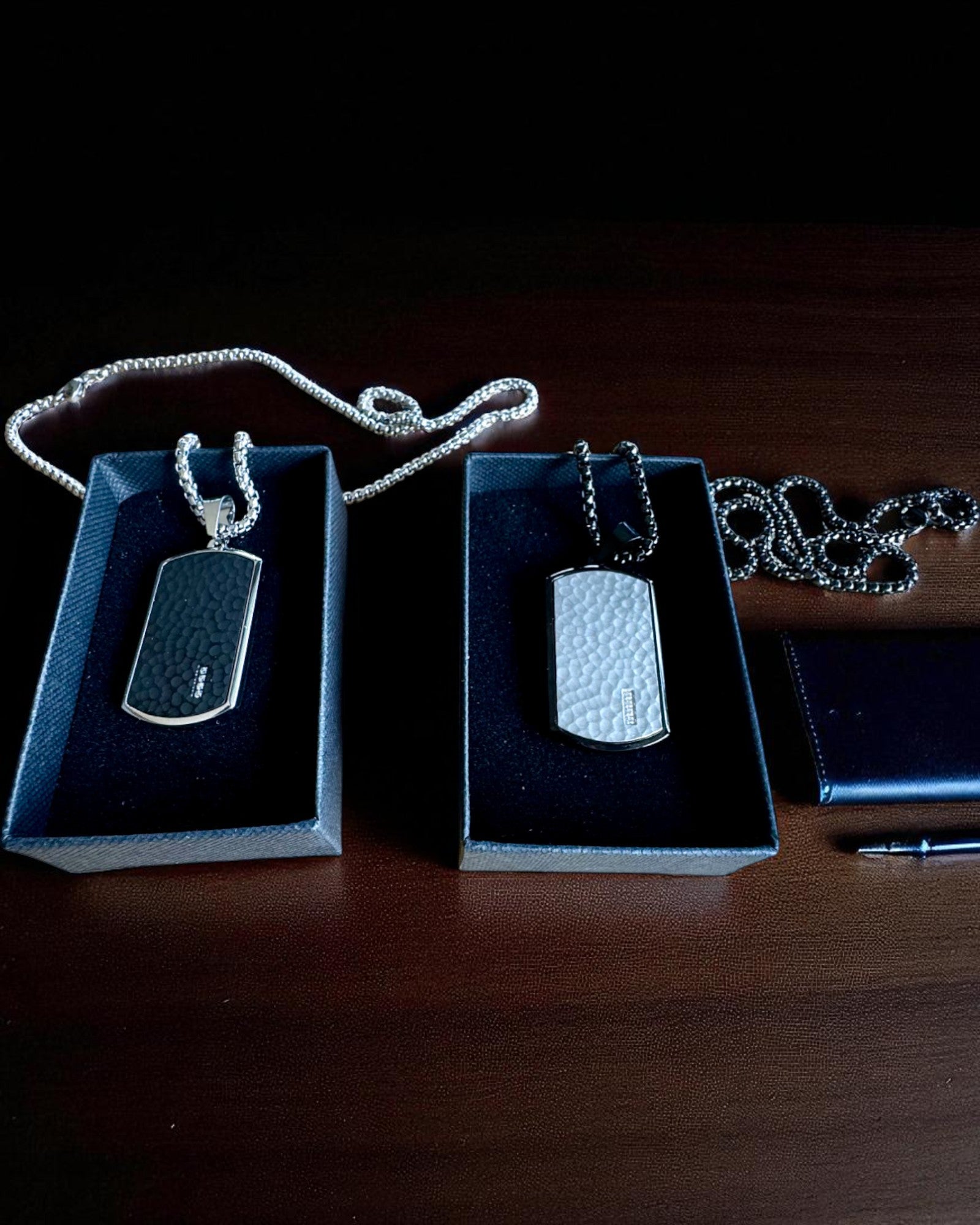 Men's Necklace Dog Tag "SteelVision" – stainless steel, 15 variants, personalization with engraving