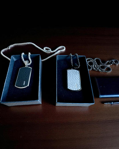 Men's Necklace Dog Tag "SteelVision" – stainless steel, 15 variants, personalization with engraving