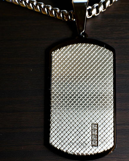 Men's Necklace Dog Tag "SteelVision" – stainless steel, 15 variants, personalization with engraving